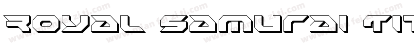 Royal Samurai Title字体转换